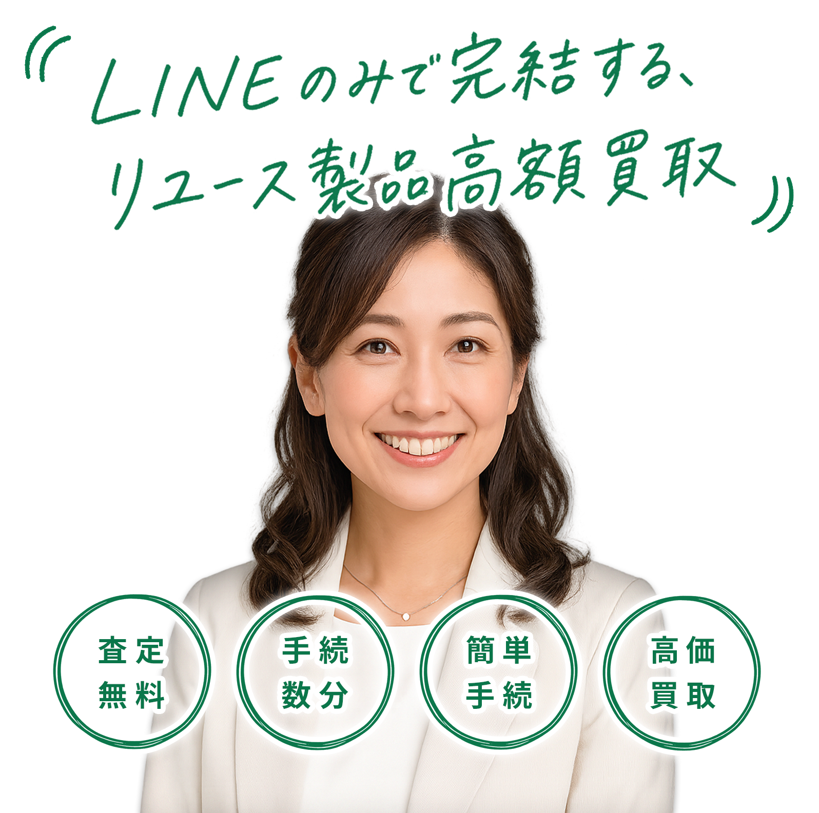 LINEのみで完結するリユース製品高額買取